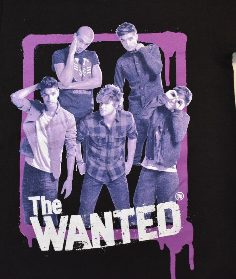 The Wanted Mens US Tour 2013 Black Shirt With Tour Dates New S gallery