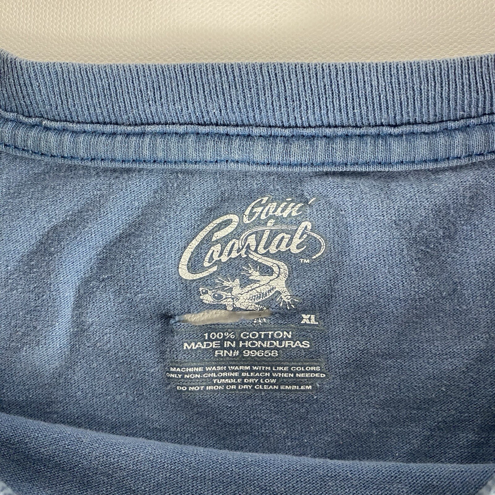 Goin Coastal Vintage T-Shirt Mens XL Blue Beach Beer Short Sleeve gallery