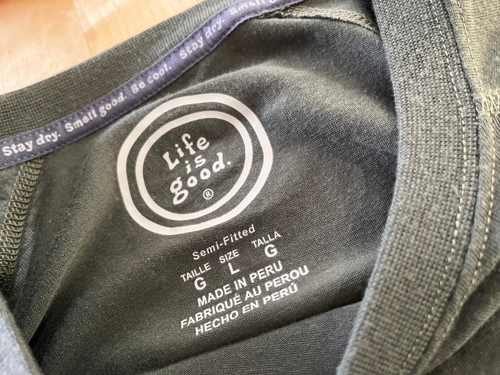 Life is Good Enjoy The Ride Bicycle Graphics Semi-Fitted GREEN T-Shirt Men's L gallery