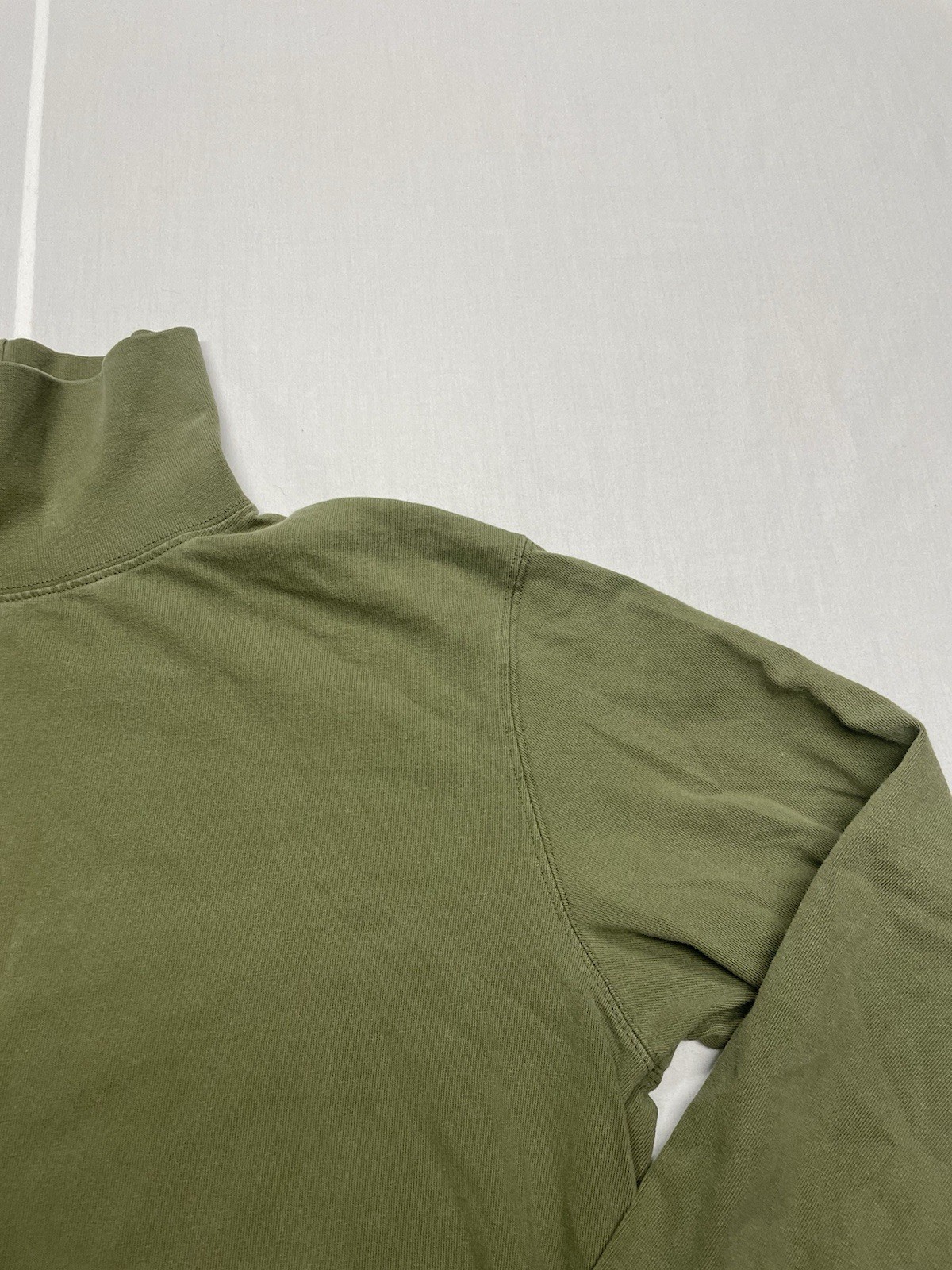 Carhartt Mens Army Green Turtleneck Long Sleeve Shirt Relaxed Fit Large gallery