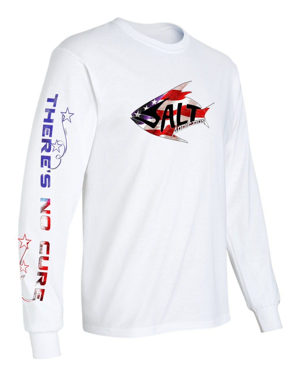 Salt Addiction Patriotic Flag Logo T Shirt Fishing Long Sleeve Cotton gallery