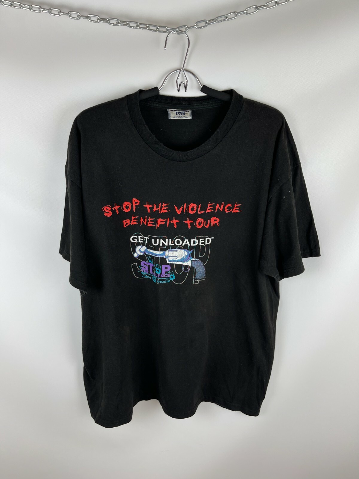 Lee vintage 90s Stop the violence benefit tour band tee gallery
