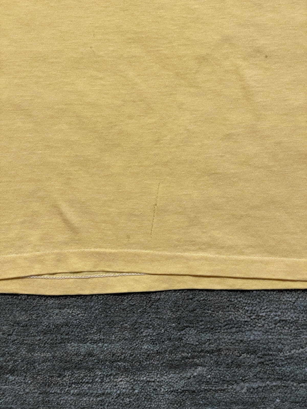 Vintage ASICS Tiger Shirt 70s 80s Yellow Distressed Thin Medium Onitsuka gallery