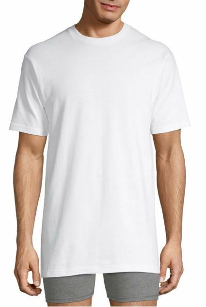 Stafford 4-Pack Men's Heavy Weight 100% Cotton Crew-Neck T-Shirt White gallery