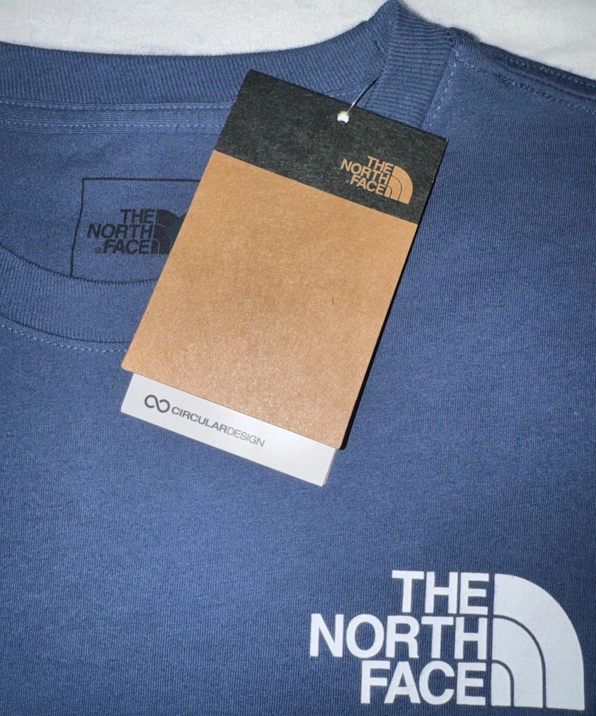 NWT $30 The North Face Half Dome Throwback Tee T-Shirt Shady Blue Men's S Small gallery