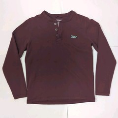 LL Bean Shirt Men Medium Maroon Henley Tee Slightly Fitted Outdoor Casual Work