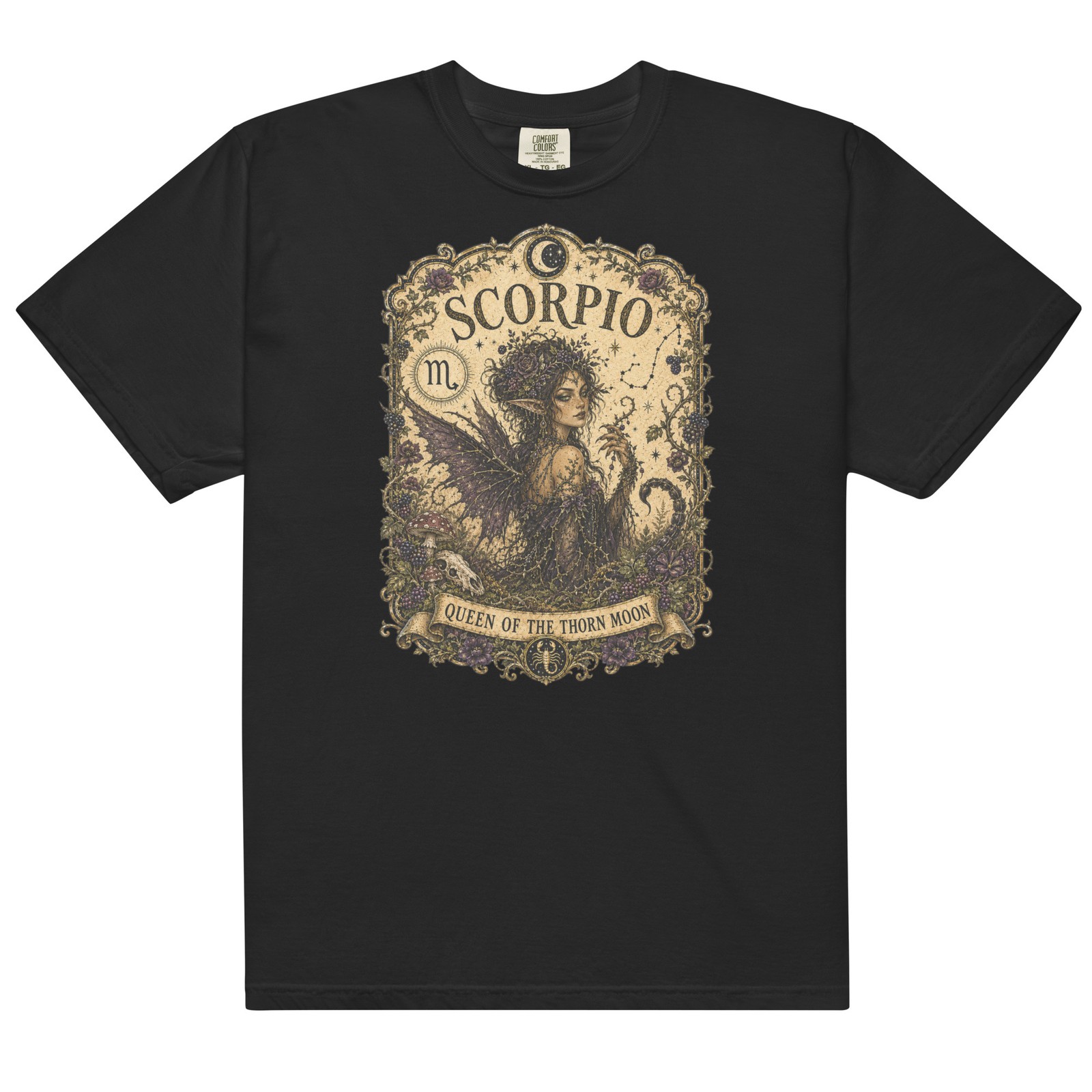 Scorpio Queen Premium Cotton Comfort T-Shirt Fairy Fantasy Zodiac Tee Gift S-4XL gallery