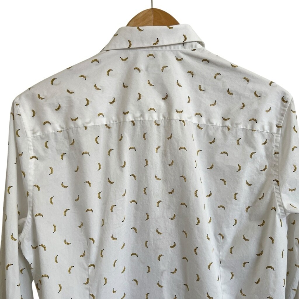 Bar III Performance Banana Button Down Shirt Medium gallery