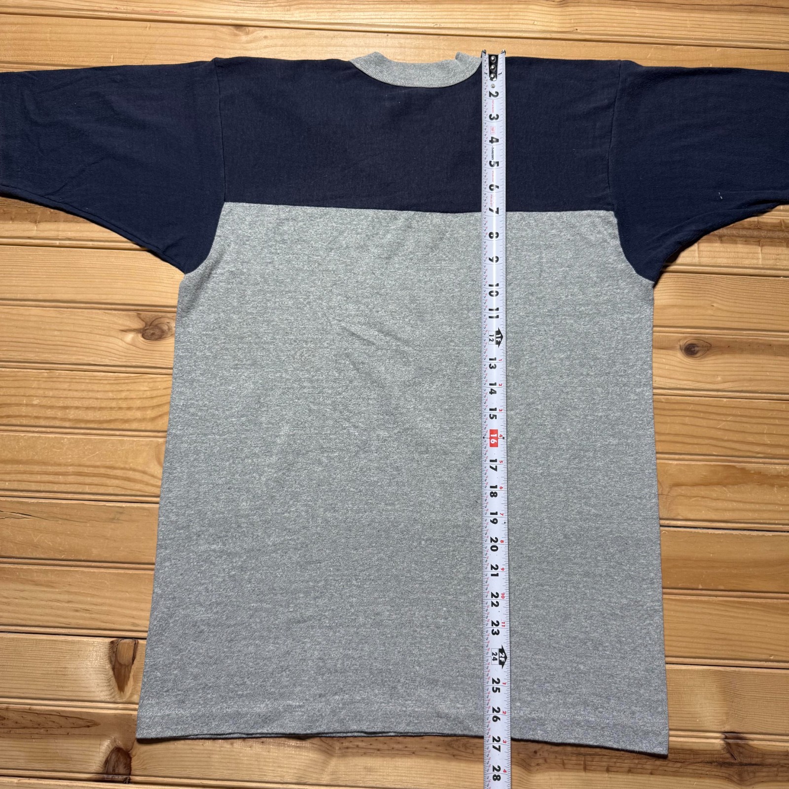 Vintage 1978 Garfield Air Force Academy Cartoon Colorblock V-Neck T-Shirt Medium gallery