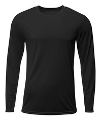A4 Mens Dri-Fit Long Sleeve Polyester Moisture Wicking Sprint T-Shirt – N3425