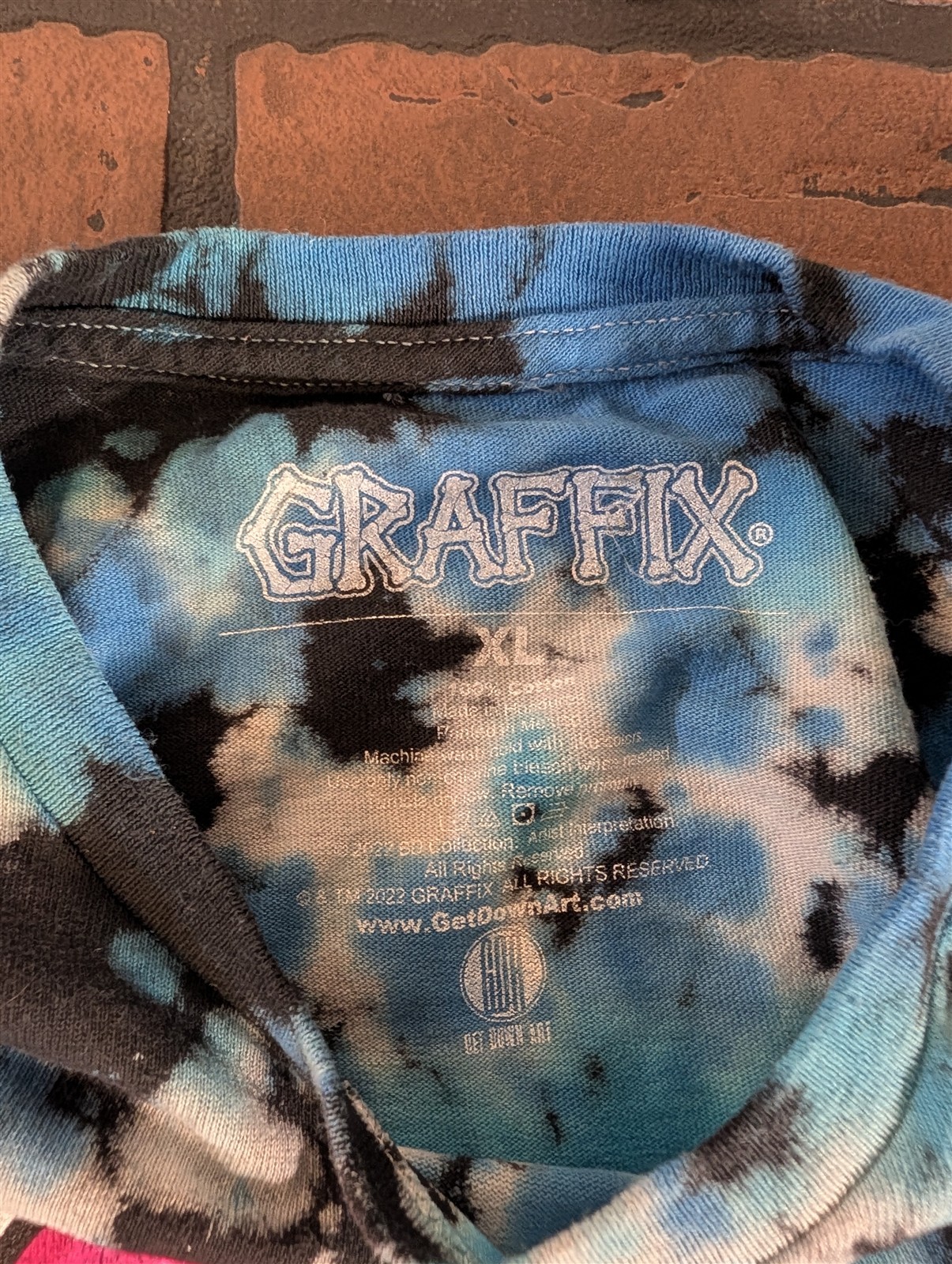 GRAFFIX Jester Blue Tie Dye Get Down Art T-Shirt ~Never Worn~ S M L XL 2XL gallery