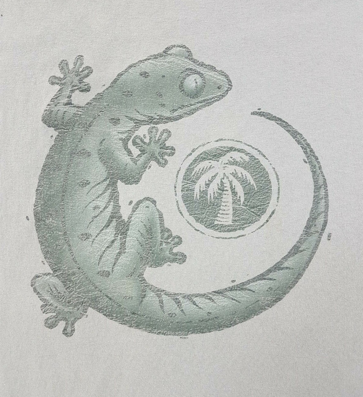 Vintage Discovery Channel Store Gecko Tee Green Size L Mens T-Shirt gallery