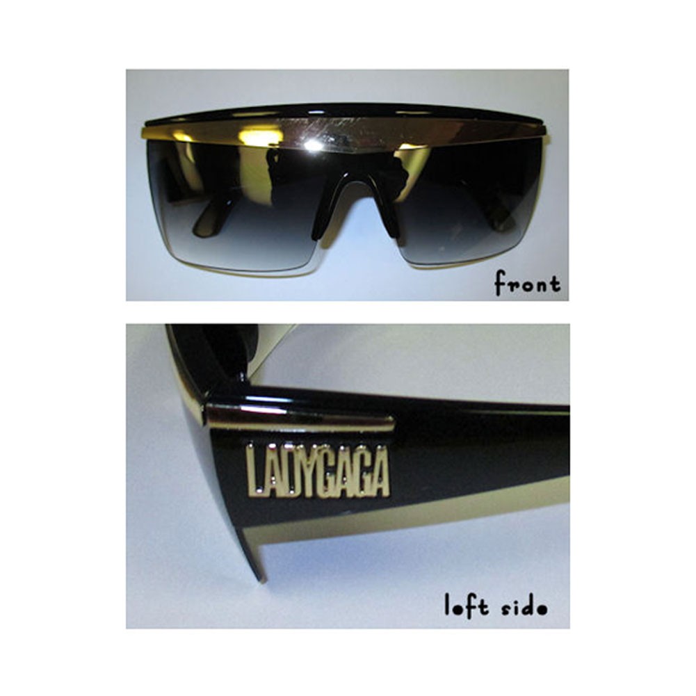 Men's Lady Gaga Logo Sunglasses Black gallery