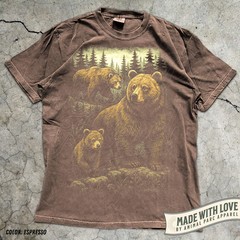 Brown Bear Vintage Forest Grizzly Comfort Tee Shirt Nature Wildlife Animal