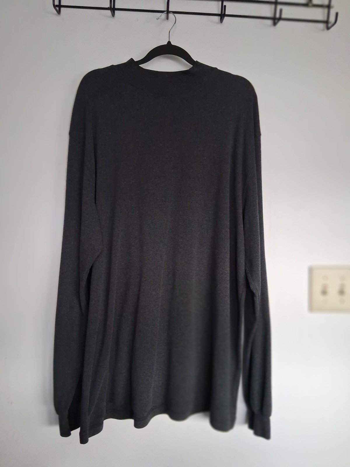 Men's 3XLT Charcoal gray mock T neck by Northcrest. Very good condition gallery
