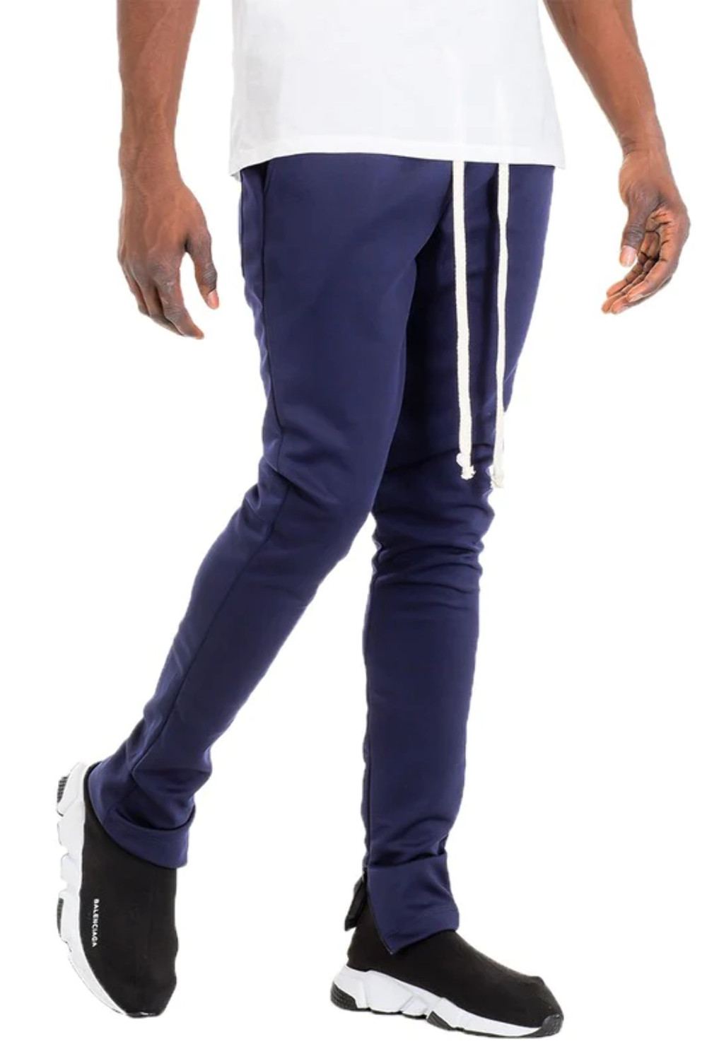 SOLID COLOR PLAIN BASIC TRACK PANTS gallery