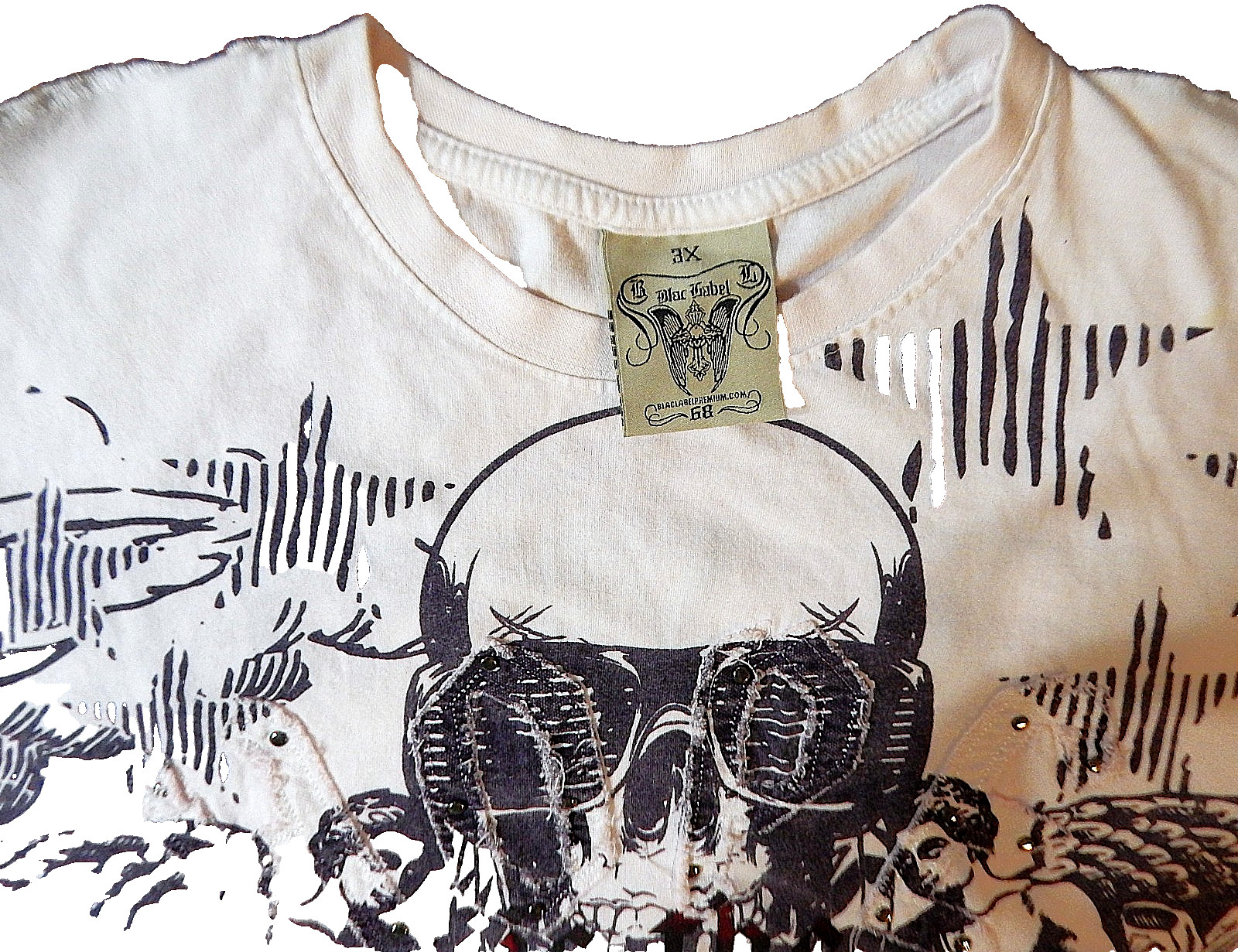 BLAC LABEL PREMIUM Vice Virtue Angel Graphics Men's 3X T-Shirt Pale Pink Unisex gallery
