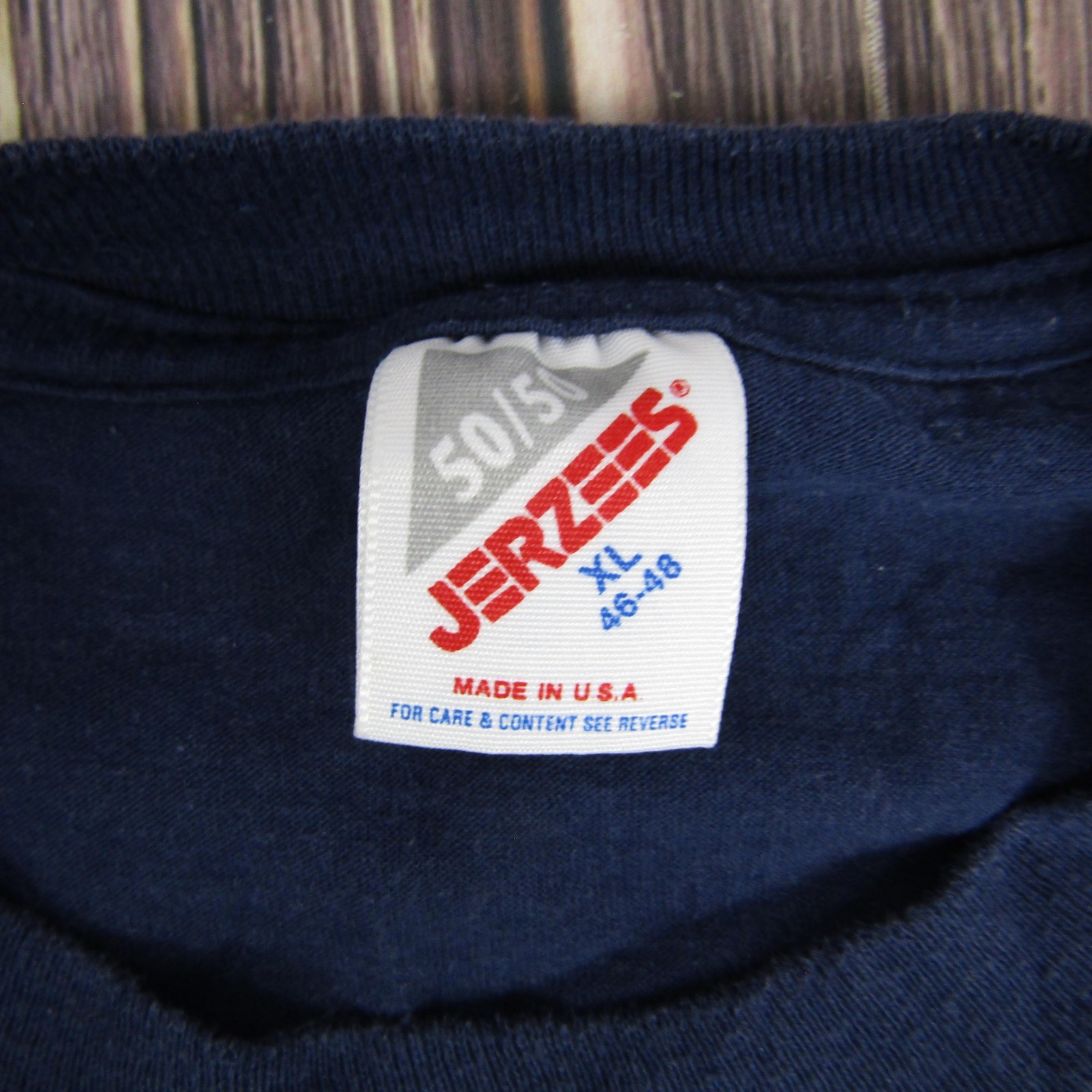 Vintage Jerzees Shirt Mens XL Blue 1992 Lazyman Triathlon Graphic Sports Tee 90s gallery
