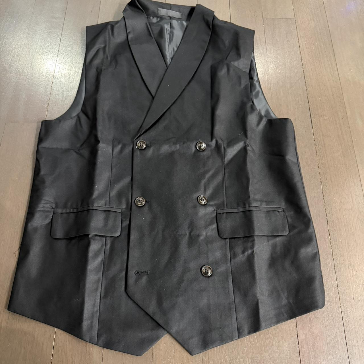 Men’s Black double breasted Vest Size M
