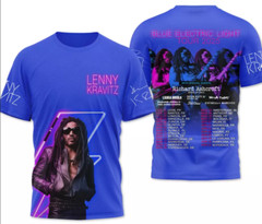 Lenny Kravitz Blue Electric Light 2025 AOP 3D T-shirt MR806