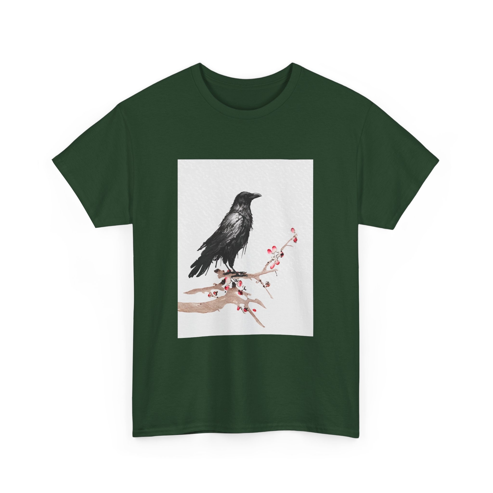 Crow Japanese Art Shirt, Japanese Art Lovers Tee, Kyosai Woodblock Shirt