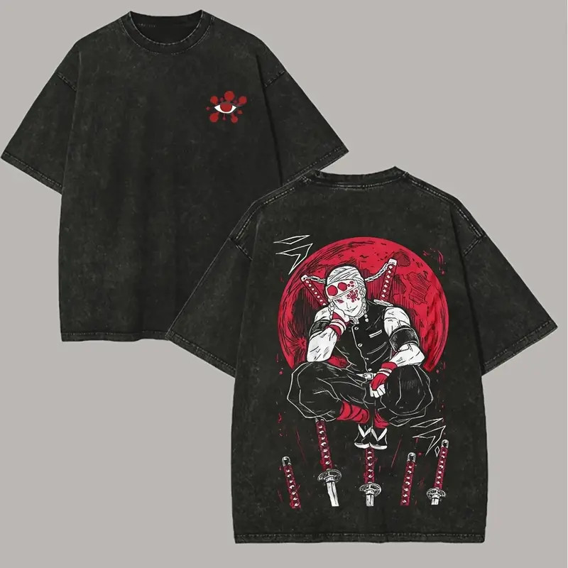 Demon Slayer Uzui Tengen Printed T-Shirt, Casual Retro Shortsleeve Style gallery