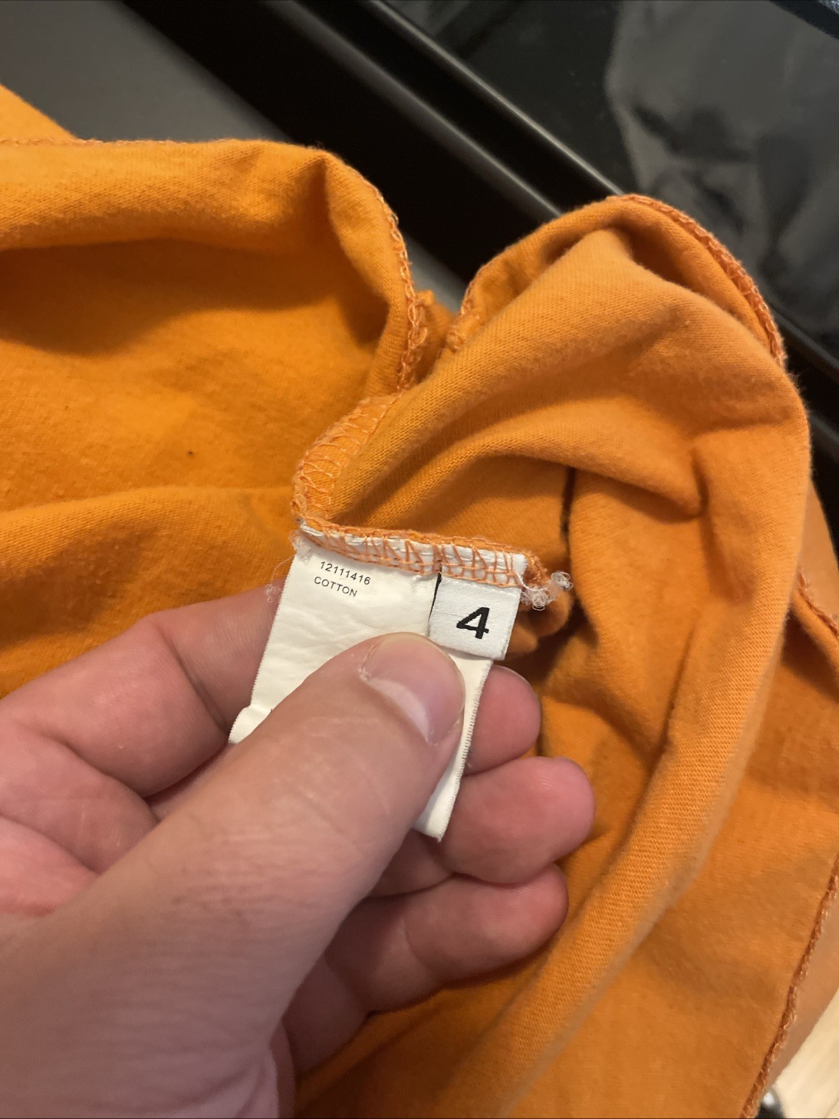 AMBUSH Men’s Tee, Sz 4, Orange 100% Cotton Logo Version Limited Edition Japan gallery