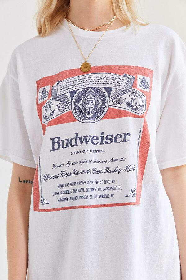 (Officially Licensed) Budweiser Beer Retro T Shirt gallery