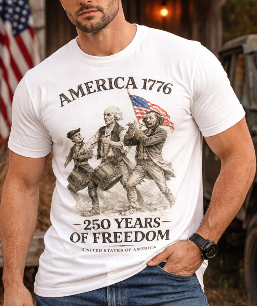 America 1776 Shirt Spirit of 76 Patriotic 250 Years Freedom 4th July T-shirt gallery