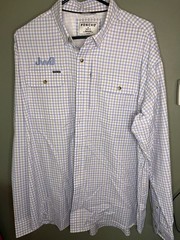 Poncho Outdoors Men’s XL Regular Fit Long Sleeve Fishing Shirt in The Wahoo Blue
