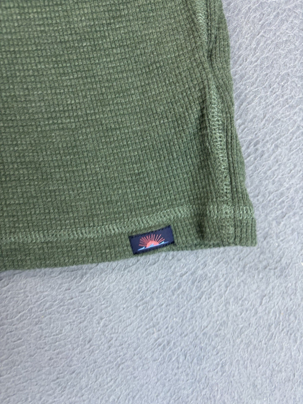 Faherty Shirt Mens Large Green Cloud Cotton Waffle Knit Thermal Long Sleeve gallery