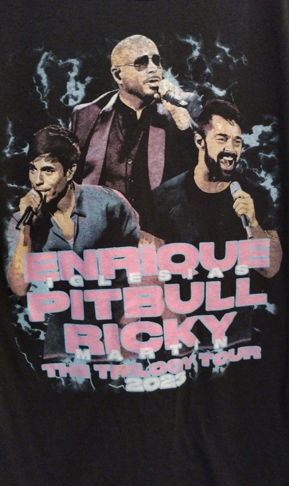 Ricky Martin Pitbull Enrique Iglesias Trilogy Tour Shirt Large 2023 Concert BG3 gallery