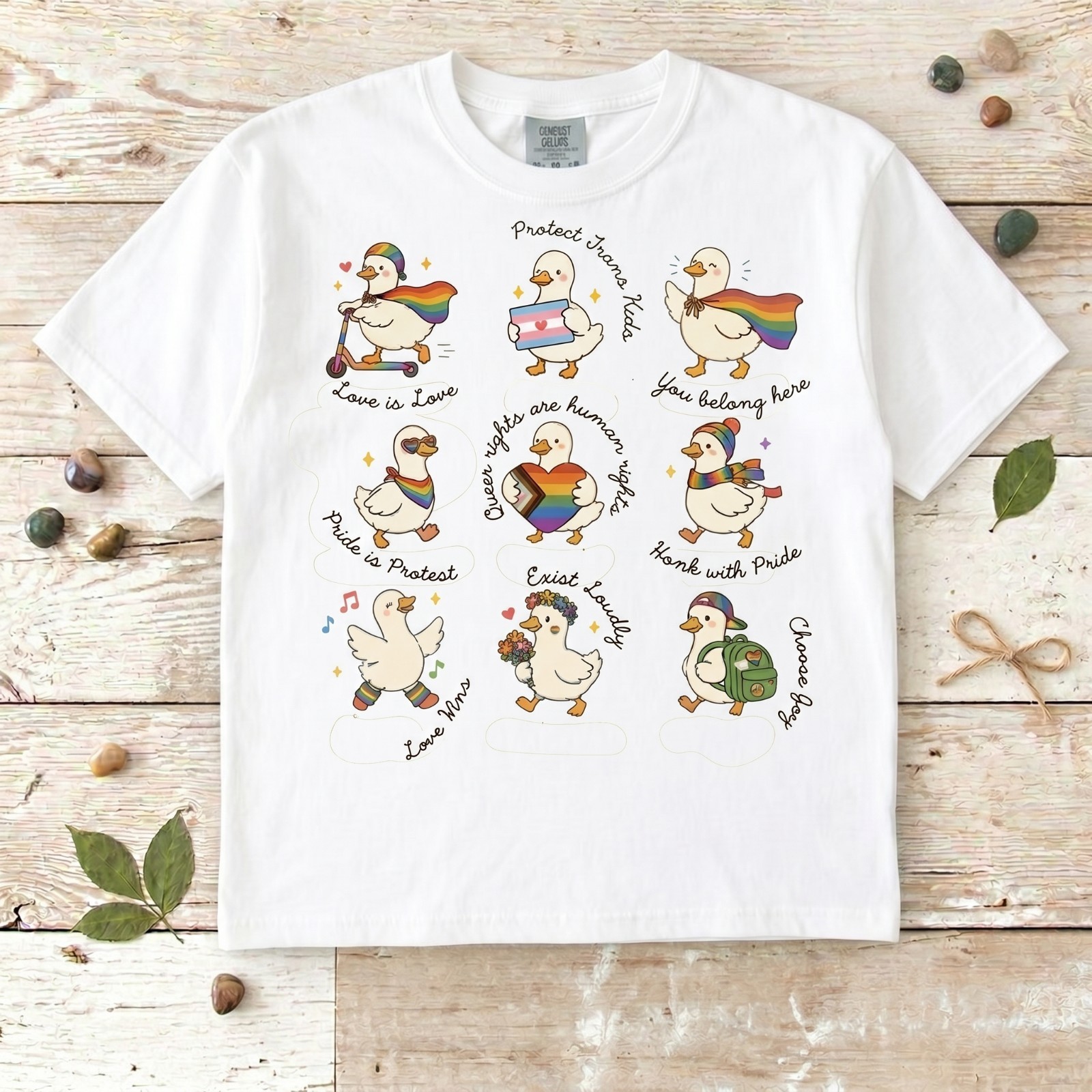 Silly Goose LGBTQ Subtle Message Pride Shirt, Proud Geese Ally shirt gallery