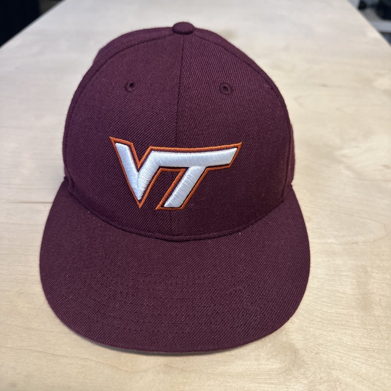 Virginia Tech Hokies Nike 7 1/8 Fitted Baseball Hat Cap One Size S1ze