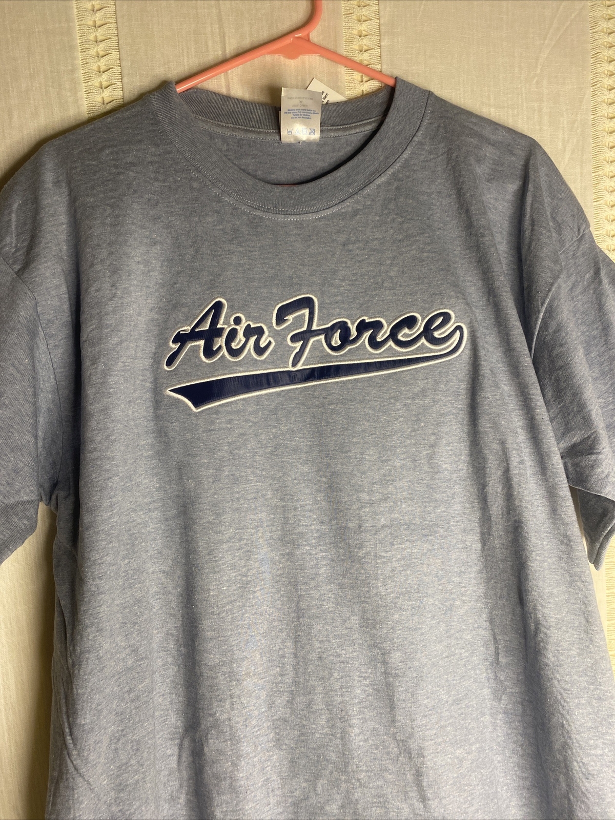Airforce Script Logo Teemax Cotton Short Sleeve Blue T-Shirt Men's Xl gallery