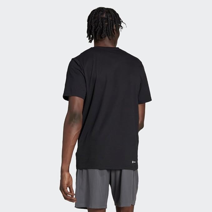 New Adidas Men's Essentials AeroReady Training T-Shirt - Black - FREE SHIP gallery