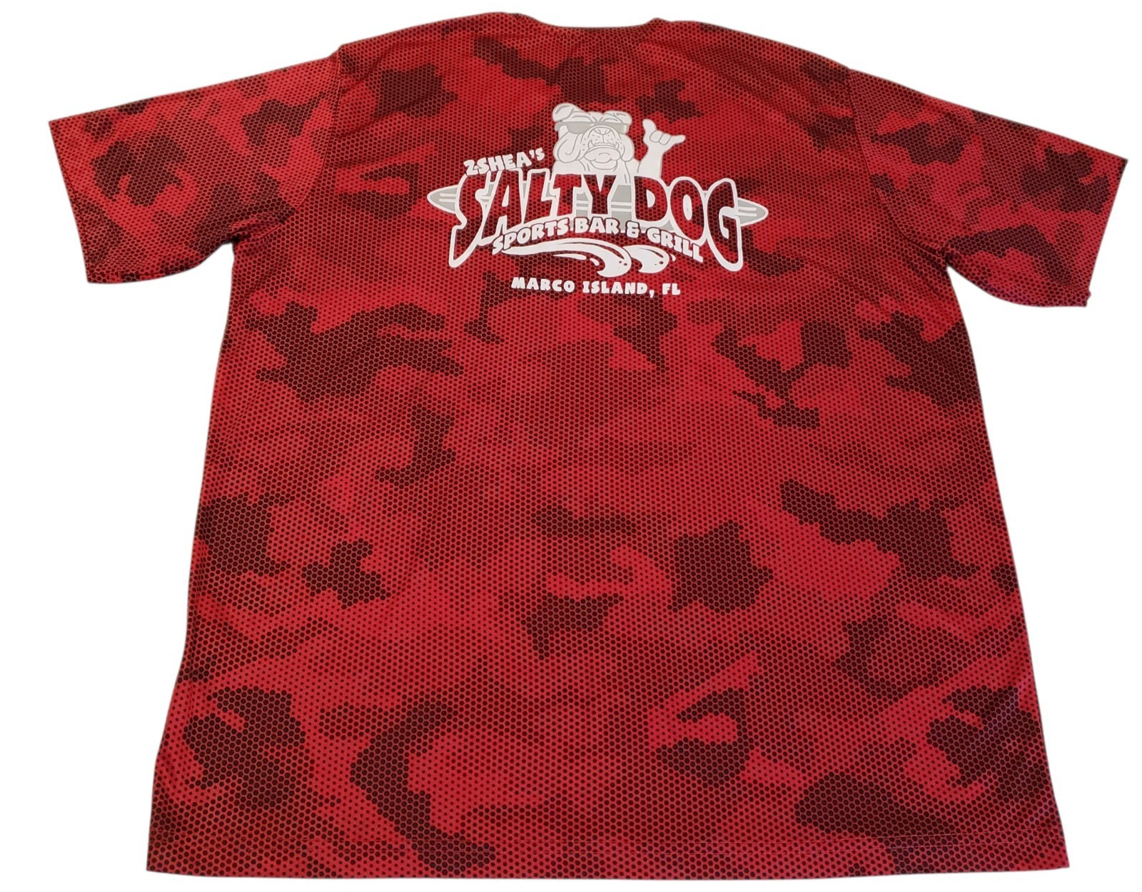 Salty Dog T-Shirt Men's XL Red Camo Short Sleeve Breathable Wicking Lightweight gallery