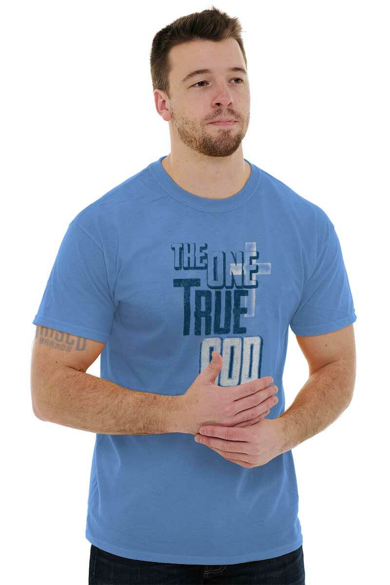 One True God Christian Cross Jesus Religious Womens or Mens Crewneck T Shirt Tee gallery