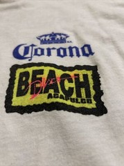 90s Corona Disco Beach Acapulco White Tee Shirt Sz M