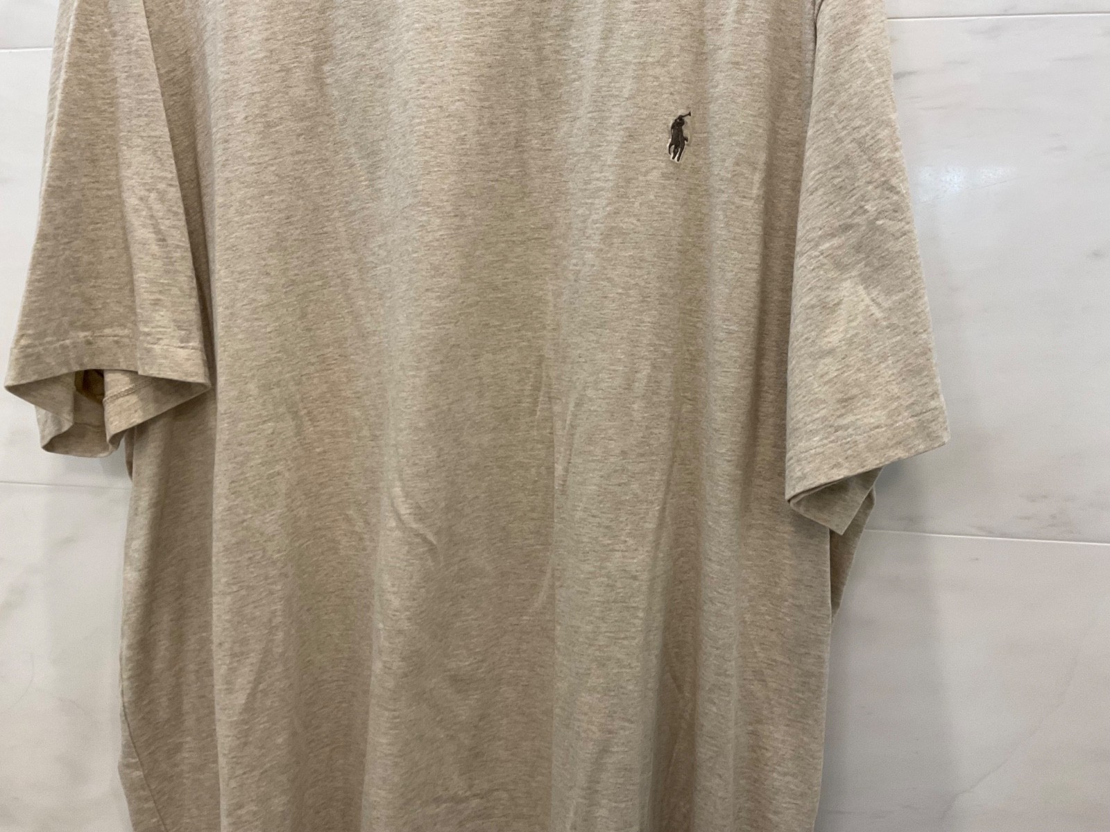 POLO Ralph Lauren Big & Tall OATMEAL TAN Short Sleeve Crewneck T Shirt 3XLT S44 gallery