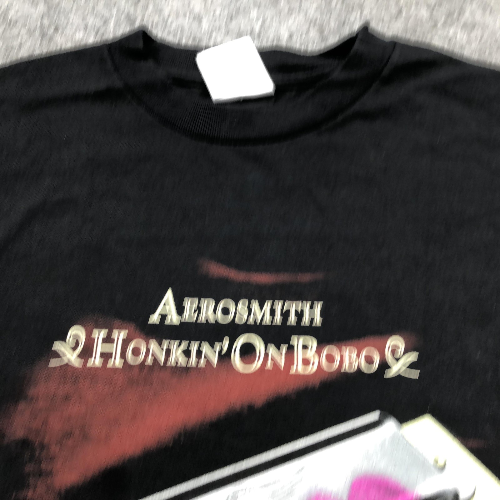 Vintage Aerosmith Shirt Mens Medium Black Honkin On Bobo Tour 2004 Graphic gallery