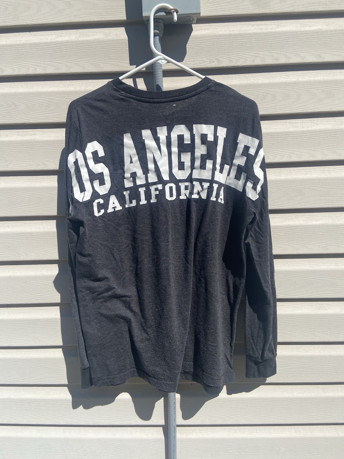 Exist Los Angeles California Black Graphic Print Long Sleeve Men's XL Cotton Bl… gallery