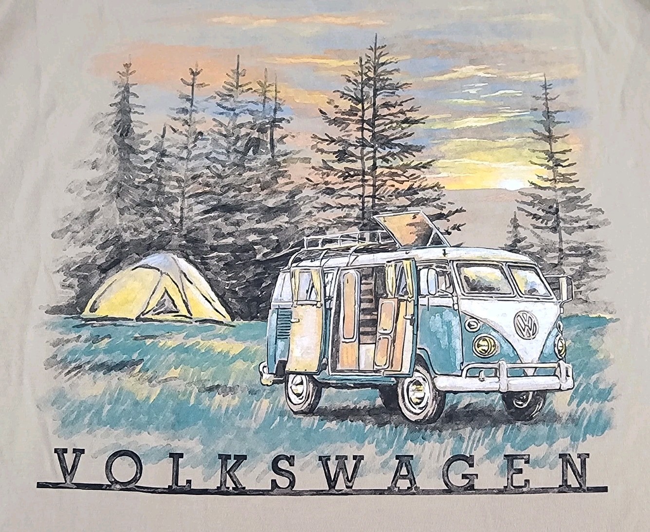 Volkswagen Shirt Mens Medium Bus Type 2 VW Camping Outdoor Hiking Surf Adult A46 gallery