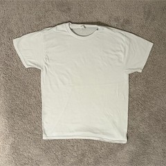 Two Hanes EcoSmart Men’s White Solid Crew Neck Short Sleeve T-Shirts Size M