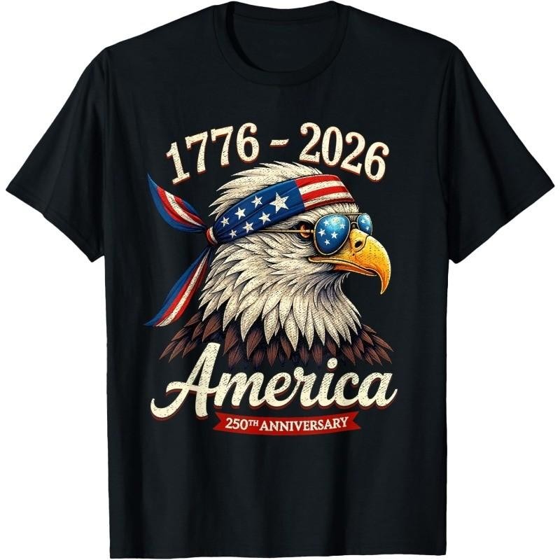 250 Years America Anniversary 1776 Bald Eagle 250th Birthday US Flag T-Shirt gallery