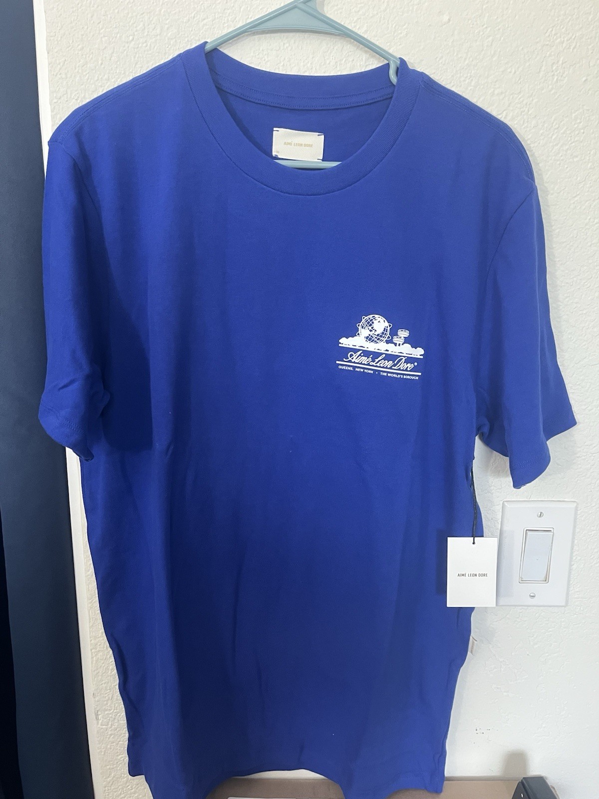 Aime Leon Dore ALD Unisphere Tee T-shirt Short Sleeve Blue Bluing Size M Medium