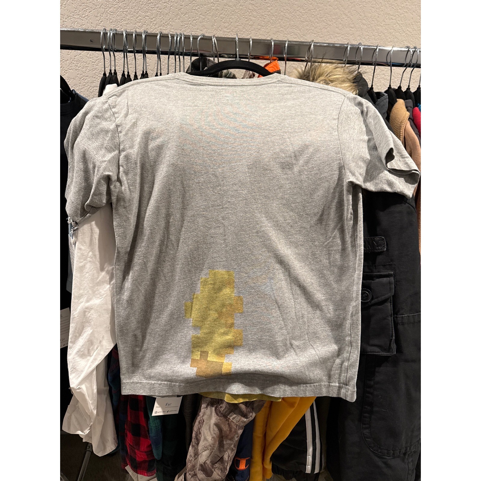 Uniqlo UTGP 2017 Nintendo Pokemon Pikachu Pixel Graphic T-Shirt Gray Small gallery