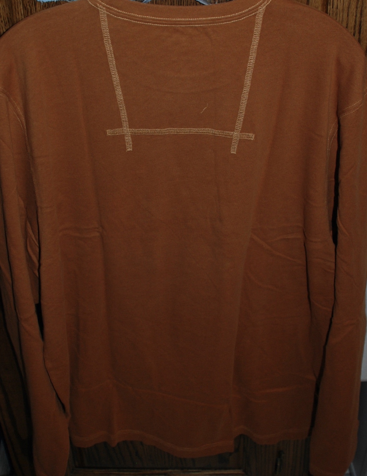M NWT Men's Life is Good Wake Up & Live Rooster Orange Semi-fitted LS Creamy Tee gallery