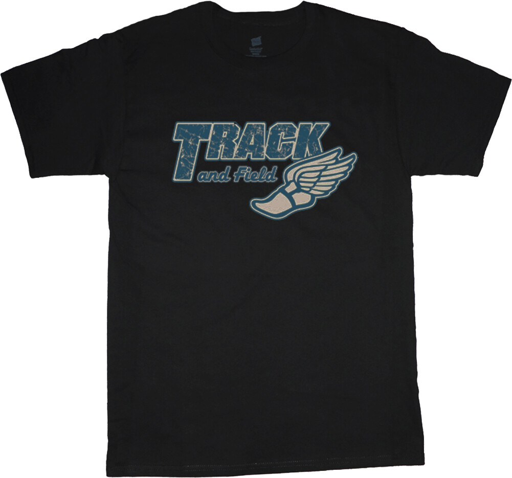 Mens Graphic Tees Track and Field T-shirt Mens Clothing Apparel