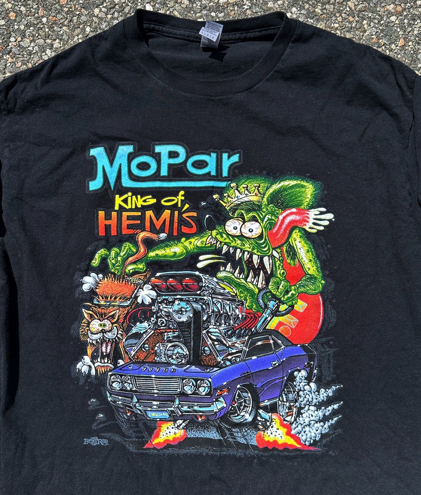 MOPAR RAT FINK KING OF HEMIS Graphic Tee Mens LARGE Hot Rod Shirt gallery